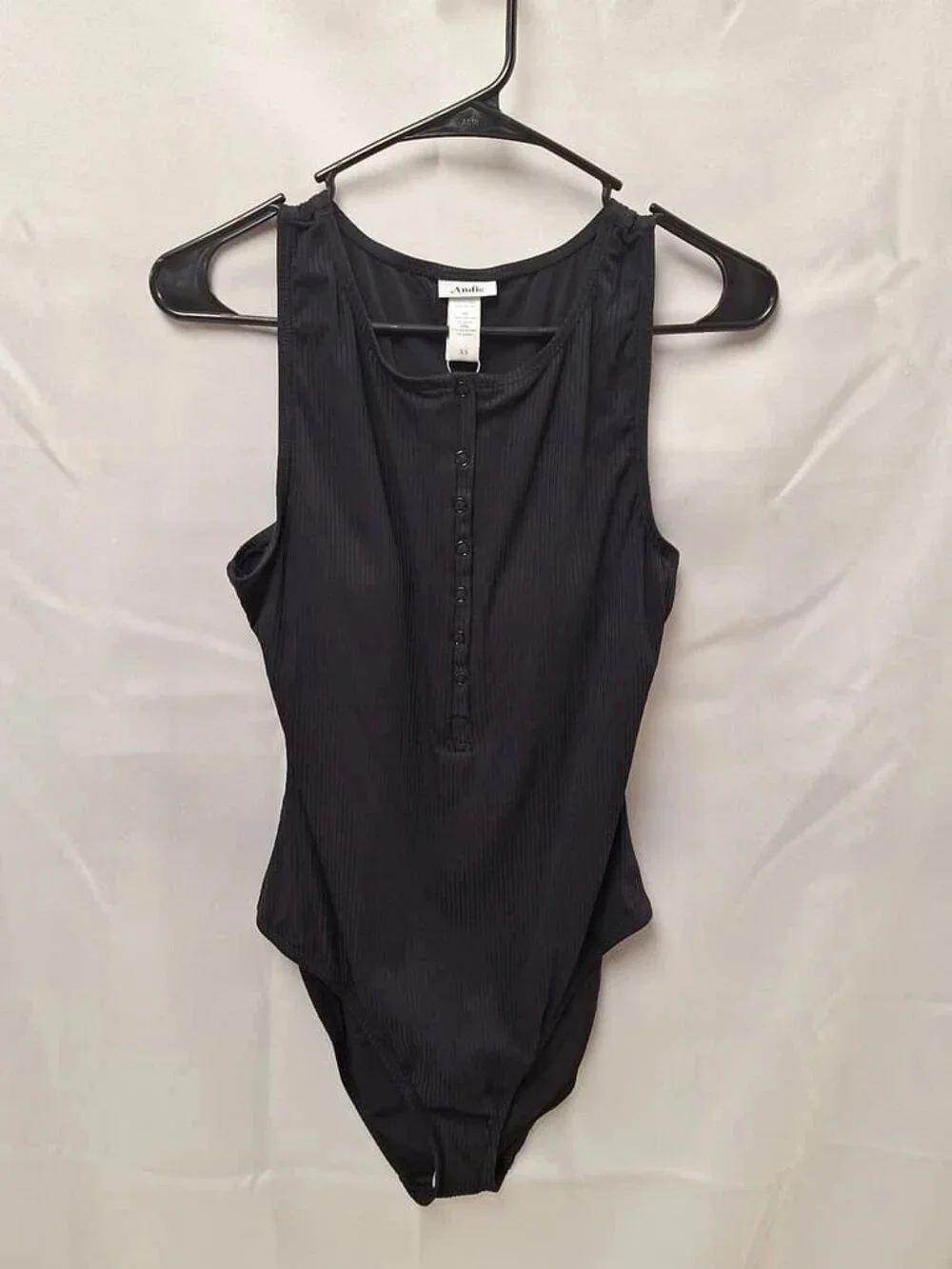 Ladies Andie Black One Piece Swimsuit Size XS ORG $120 NWT (RackD5)